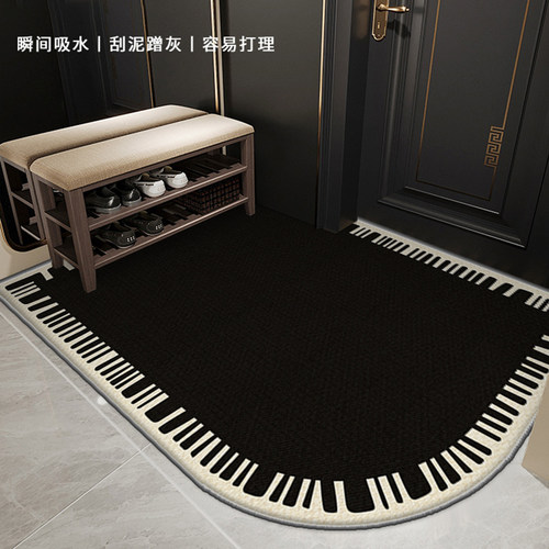高级感入户门地垫门口进门换鞋凳脚垫子现代简约地毯防滑别墅玄关