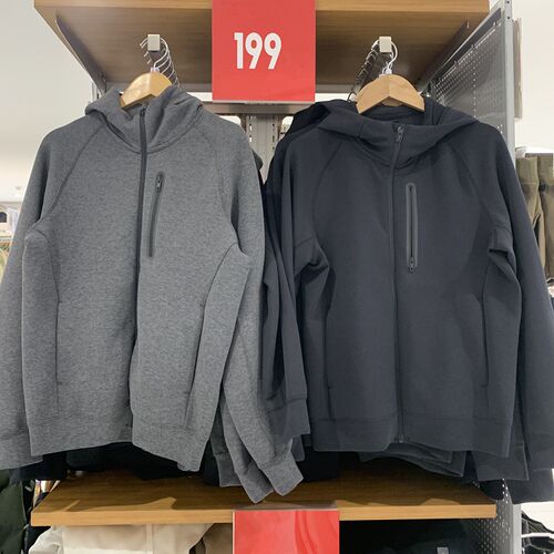 日单男装女装25弹力快干连帽拉链运动开衫夹克长袖外套卫衣477284