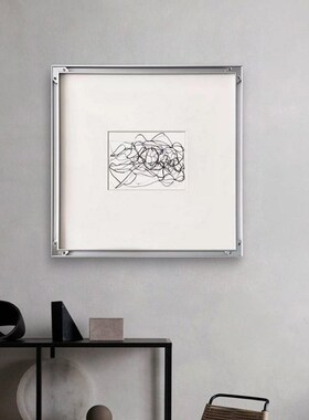 线性 极简黑白线条装饰画现代简约书房挂画小众艺术装Z置反框摆画
