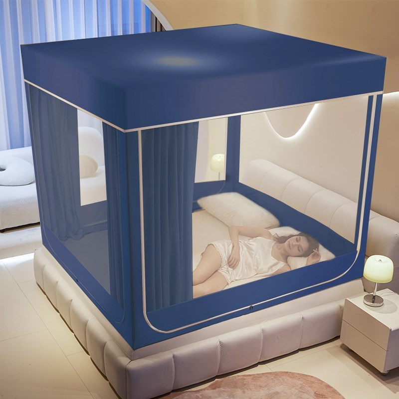 男童床上帐篷加高蚊帐定制1米35床遮光床帘防尘顶四季空调挡风