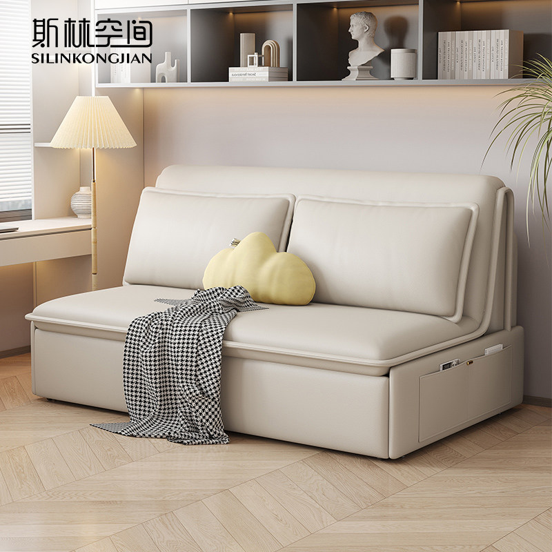 2023新款多功能两用猫爪布沙发床小户型网红款折叠客厅Z电动沙发