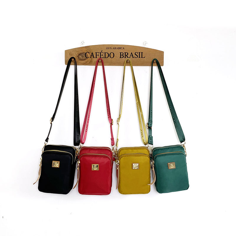 轻便小挎包手机包夏天牛津布简约三层女士斜挎包妈妈款帆布单肩包