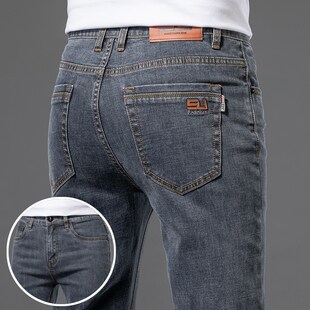 2024新款夏天夏季薄款新塘牛仔裤弹力男款春秋款直筒宽松男士长裤