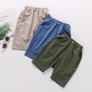 儿童装男童夏装裤子短裤2023新款中小童薄款夏季中裤夏款工装裤潮