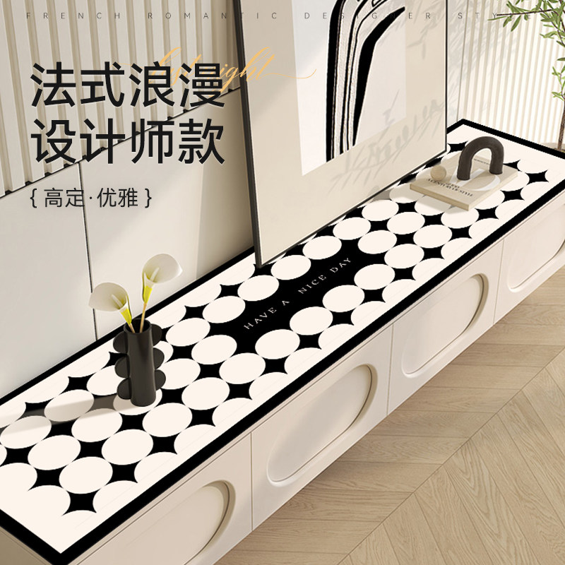 法式复古电视柜台面保护垫免洗防油防水高级防尘餐边柜可裁剪桌垫
