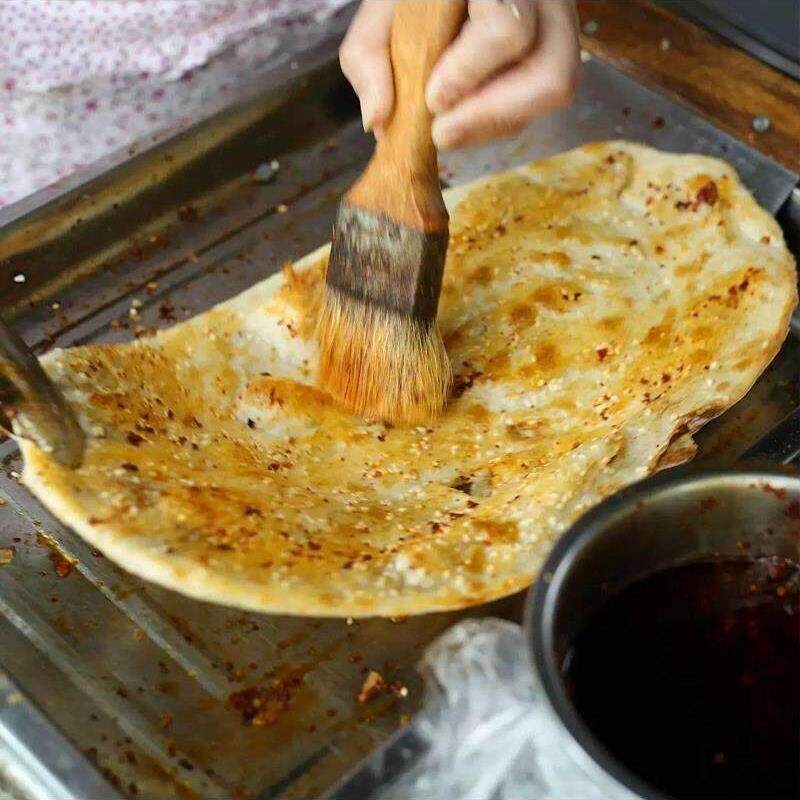 湖北荆州锅盔土特产小吃 公安县三袁里燕子锅块猪肉牛肉馅饼现烤