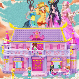 叶罗丽中国积木城堡拼装 2025新款 益智力男女孩子儿童玩具生日礼物