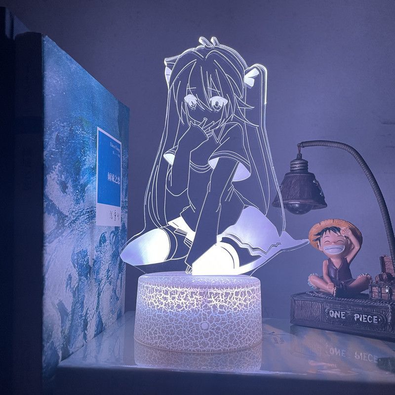 初音未来周边3D小夜灯卧室摆件LED夜间装饰氛围台灯男生生日礼物