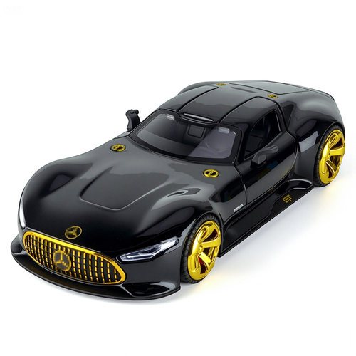 【盒装】po仿真1:32大奔amg gt仿真合金跑车模型摆件玩具