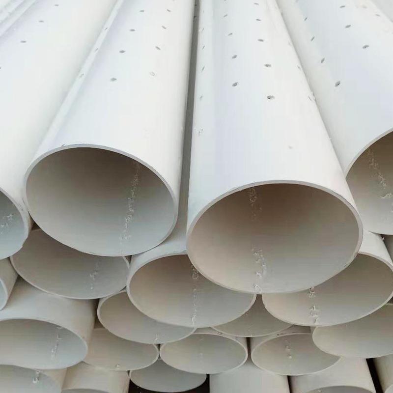 厂家PVC打孔排水管透水硬管dn110pvc盲管PVC打孔透水管绿化管