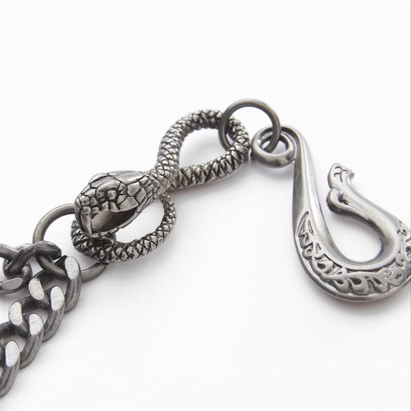 ROLLING MONEY 25SS‘金蛇衔财’ 定制开模作旧暗黑轻亚文化裤链