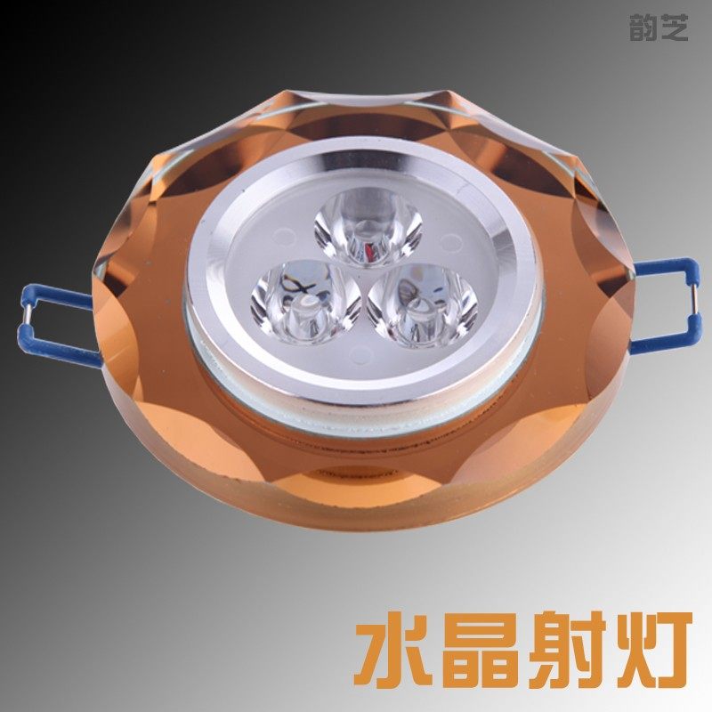 led水晶射灯暗装孔灯装饰灯嵌入式造型吊顶猫眼灯美式黑色筒射灯,家装灯饰光源,嵌入式射灯,淘宝优惠券,粉丝福利购,淘宝优惠卷