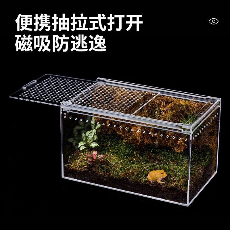 爬宠亚克力饲养箱爬虫宠物蛇守宫蜗牛蜥蜴角蛙蜘蛛生态雨林造景缸