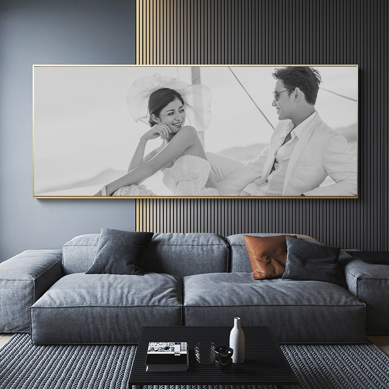 装饰画定制婚纱照画芯定做相片外框尺寸订做客厅餐厅挂画卧室壁画