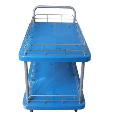 森凡Sevan 双层手推车静音护栏车双层平板车搬运车推货车酒店医院