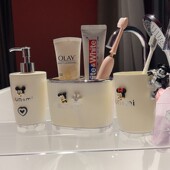 家用高级感洗漱杯套装 卫生间浴室用品轻奢情侣漱口杯牙具收纳架