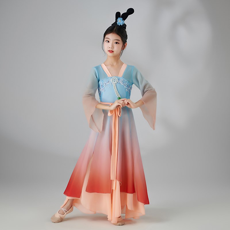 儿童古典舞演出服中国风女飘逸醉春风表演服少儿汉唐舞蹈服艺考服