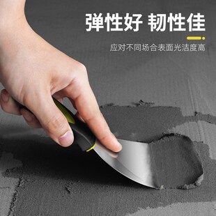 油灰刀刮腻子不锈钢铲刀劈刀油漆工墙面加厚铲子批灰一体清洁工具