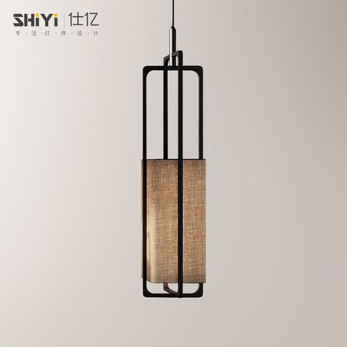 新中式小吊灯餐厅灯单头床头茶室书房入户走廊过道吧台玄关灯定制