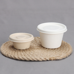 一次性塑料品尝杯酱料盒酱料杯带盖小碗连体外卖圆调料盒蘸料辣椒
