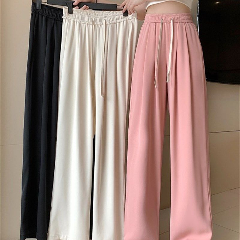 小吉家大码女装百搭抽绳松紧腰阔腿裤春装垂感西装裤显瘦长裤子,女装/女士精品,大码裤装,淘宝优惠券,粉丝福利购,淘宝优惠卷