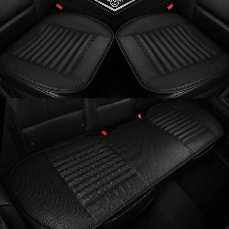 竹炭汽车坐垫单片夏季无靠背皮三件套座垫四季通用后排透气座椅垫