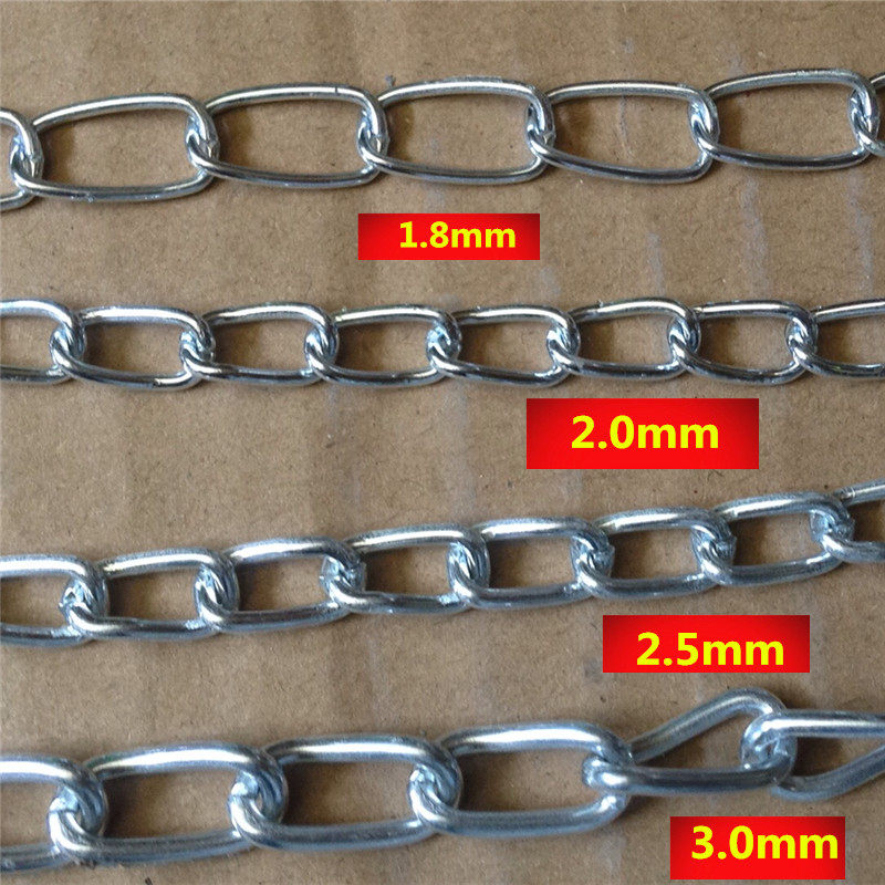 2.0mm小铁链吊链细铁链挂链铁链子铁环链广告牌链条灯链90米