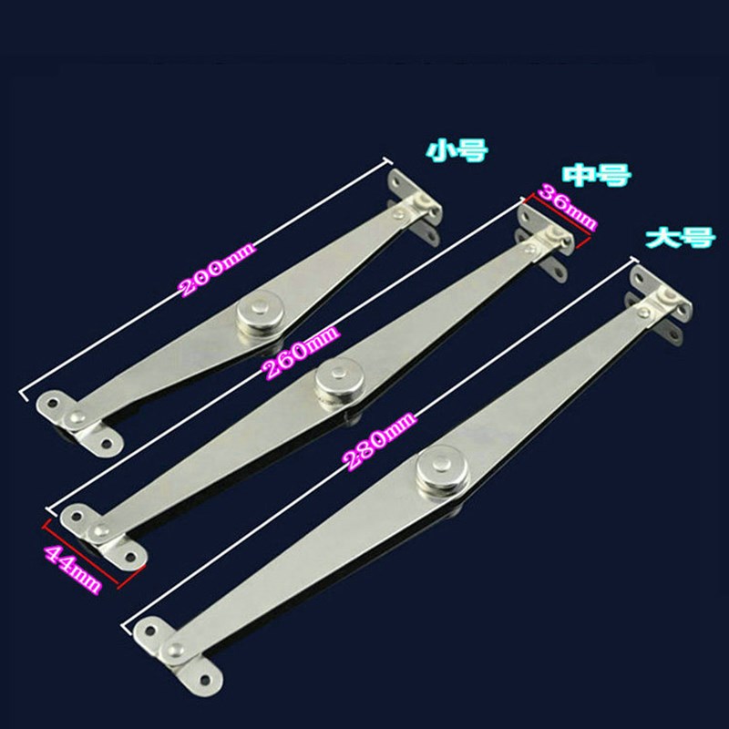不锈钢床头折叠二折拉杆柜门上下翻支撑书桌连接件支架液压杆配件