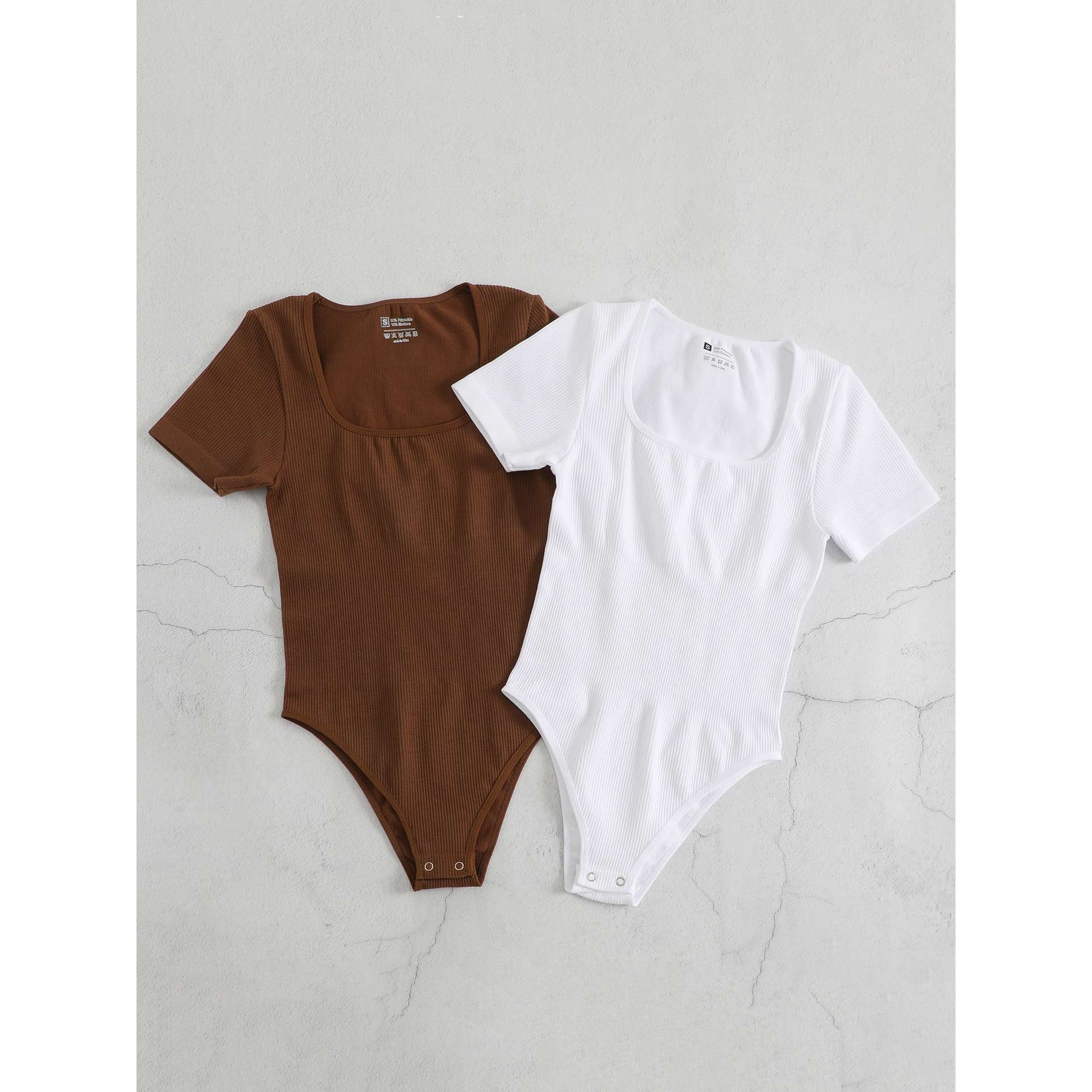 瑜伽短袖大方领三角裤连体运动服收腰紧身提臀修形体服跨境工厂专