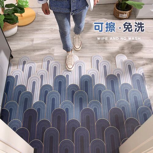 皮革入户门e地垫免洗可擦pvc脚垫门垫进门家用玄关可裁剪防滑地毯