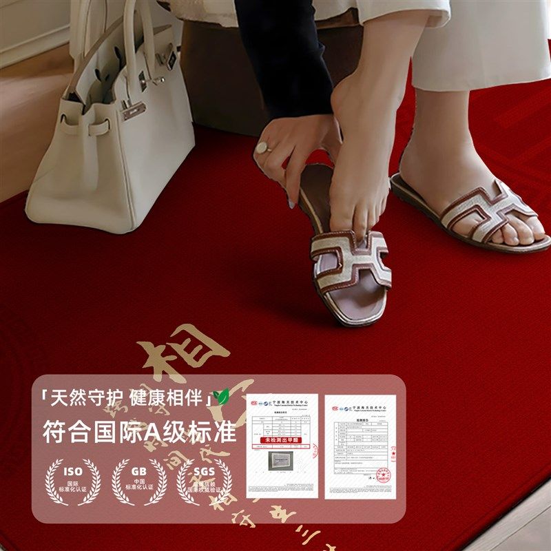 入户门地垫结婚高级感喜庆防滑C垫室内玄关可裁剪免洗可擦地毯,居家布艺,入户地垫,淘宝优惠券,粉丝福利购,淘宝优惠卷