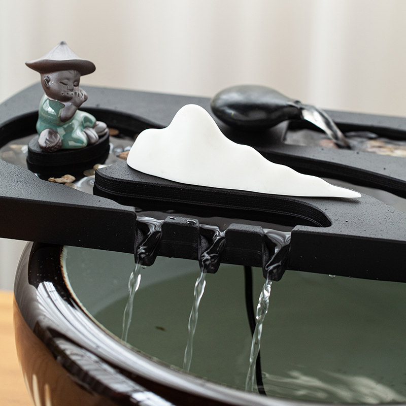 简约现代石槽鱼缸鱼池假山微景观造E景喷泉流水器摆件循环水景配,家居饰品,装饰摆件,淘宝优惠券,粉丝福利购,淘宝优惠卷