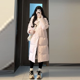 过膝羽绒棉袄女冬2024年新款 女神保命长款 超好看甜美学Z院风面包