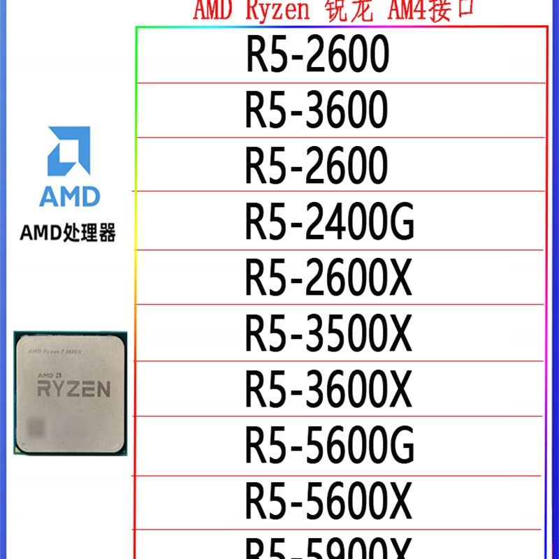 锐龙 R3 2200G 2300X R5 2400GE 2600X 270M0 R7 PRO 2700 CPU