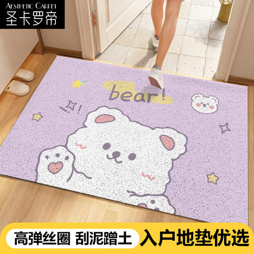 丝圈地垫门口蹭脚垫防滑家用入户门D垫进门刮沙垫子玄关地毯可裁