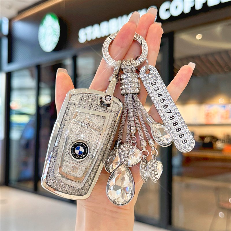 适用宝马x5钥匙套x1新款五系530壳x724款5系ix1扣x2汽车x6包