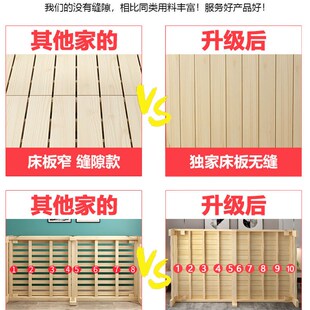 实木折叠床家用成人儿童单人儿童加宽床简易双人租房1.2米陪护床