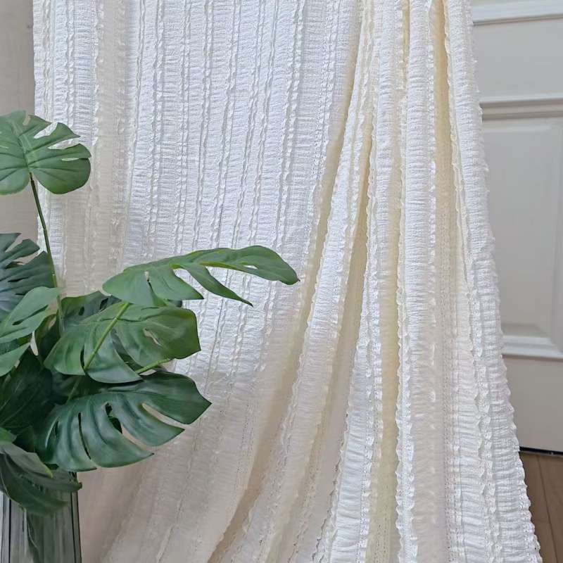 白色蕾丝布料舞台婚礼纱幔台窗帘甜品台桌布婚庆厚款密集拍摄道具