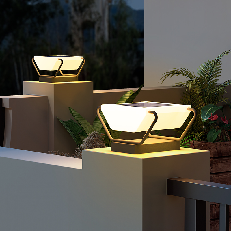 太阳能柱头灯户外防水庭院灯