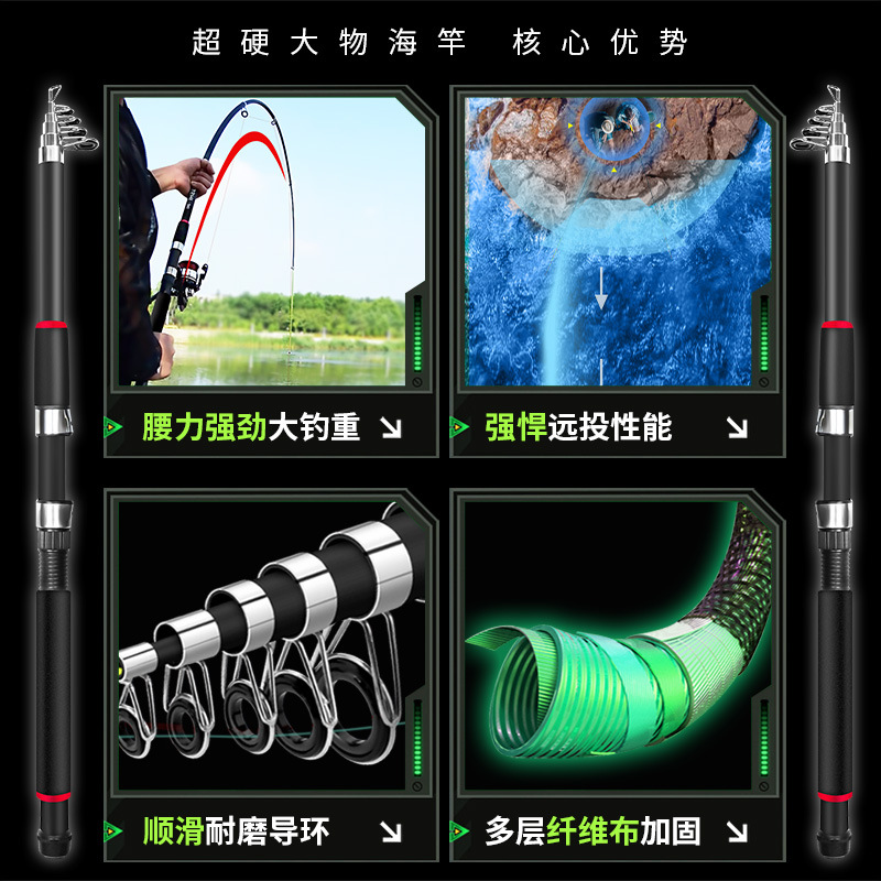 海杆远投竿抛竿套装组合超硬矶钓竿海钓竿抛投钓鱼竿海竿钓鱼竿