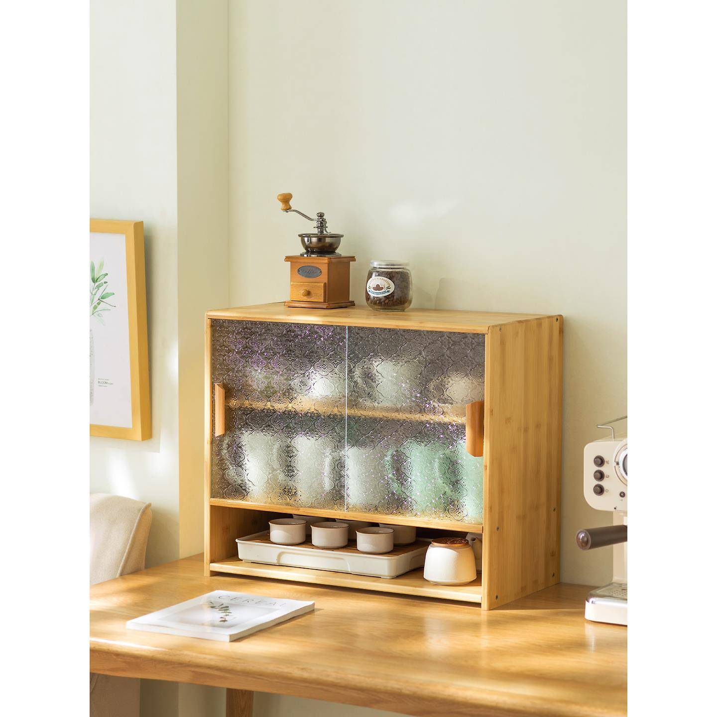 V45O防尘杯子收纳置物架轻奢杯架客厅桌面橱柜放水杯玻璃杯架子餐