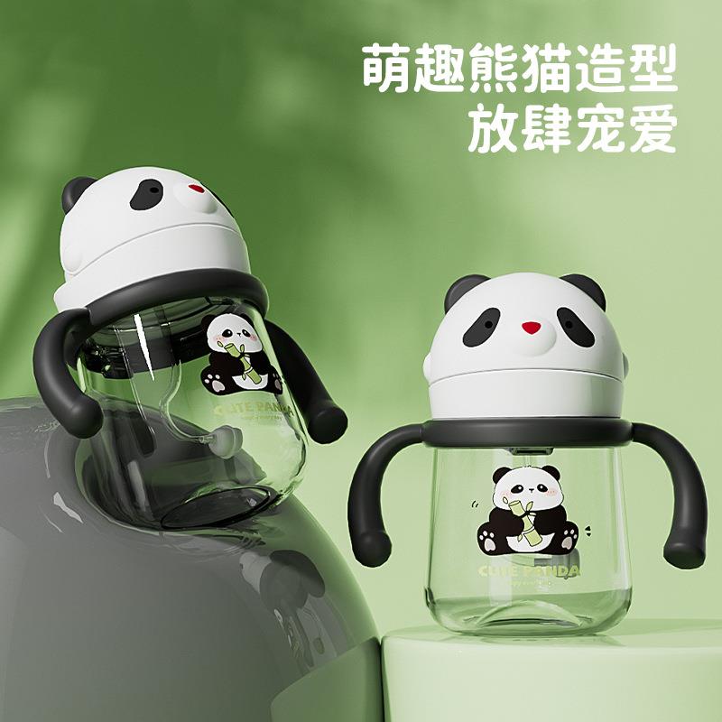宝宝学饮杯6个月以上幼儿园上学防摔便携儿童水杯3岁喝水吸管杯子