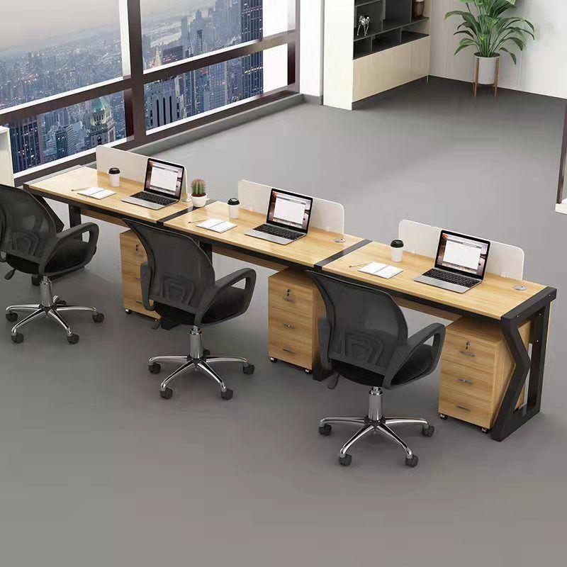 员工办公桌电脑桌公司隔断帮助卡座2/3/4人位屏风办公桌椅组合