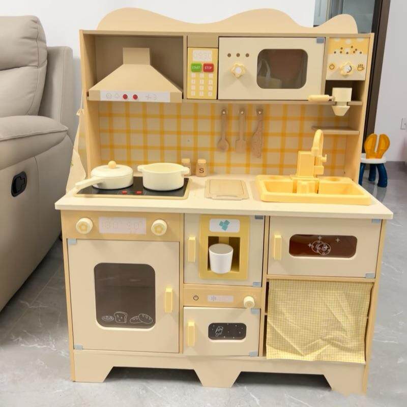 声光出水儿童厨房-岁玩具仿真过家家木质工具做煮饭厨具幼儿园