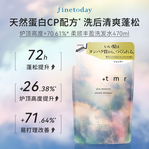 缇茉柔+tmr柔顺丰盈护发素替换装400ml顺滑滋养修护受损控油蓬松