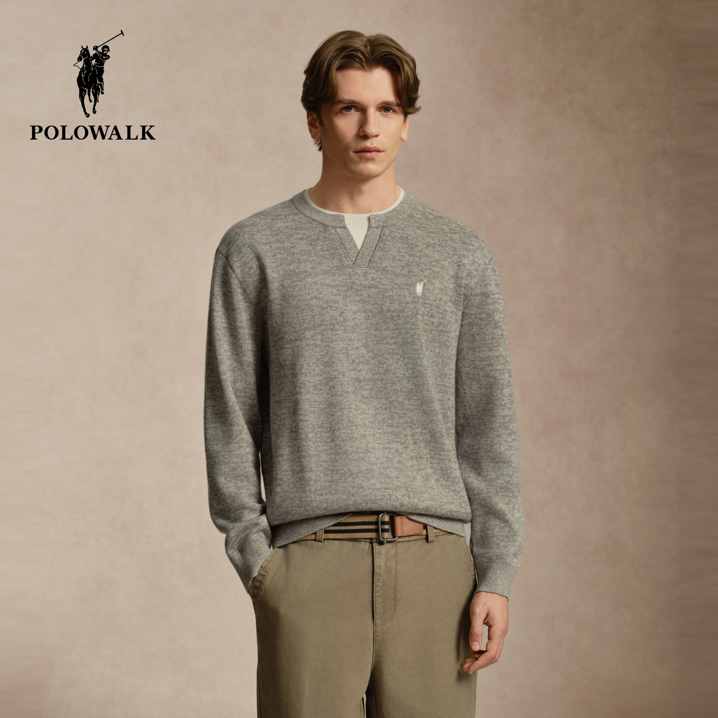 POLOWALK冬季新品男士针织衫