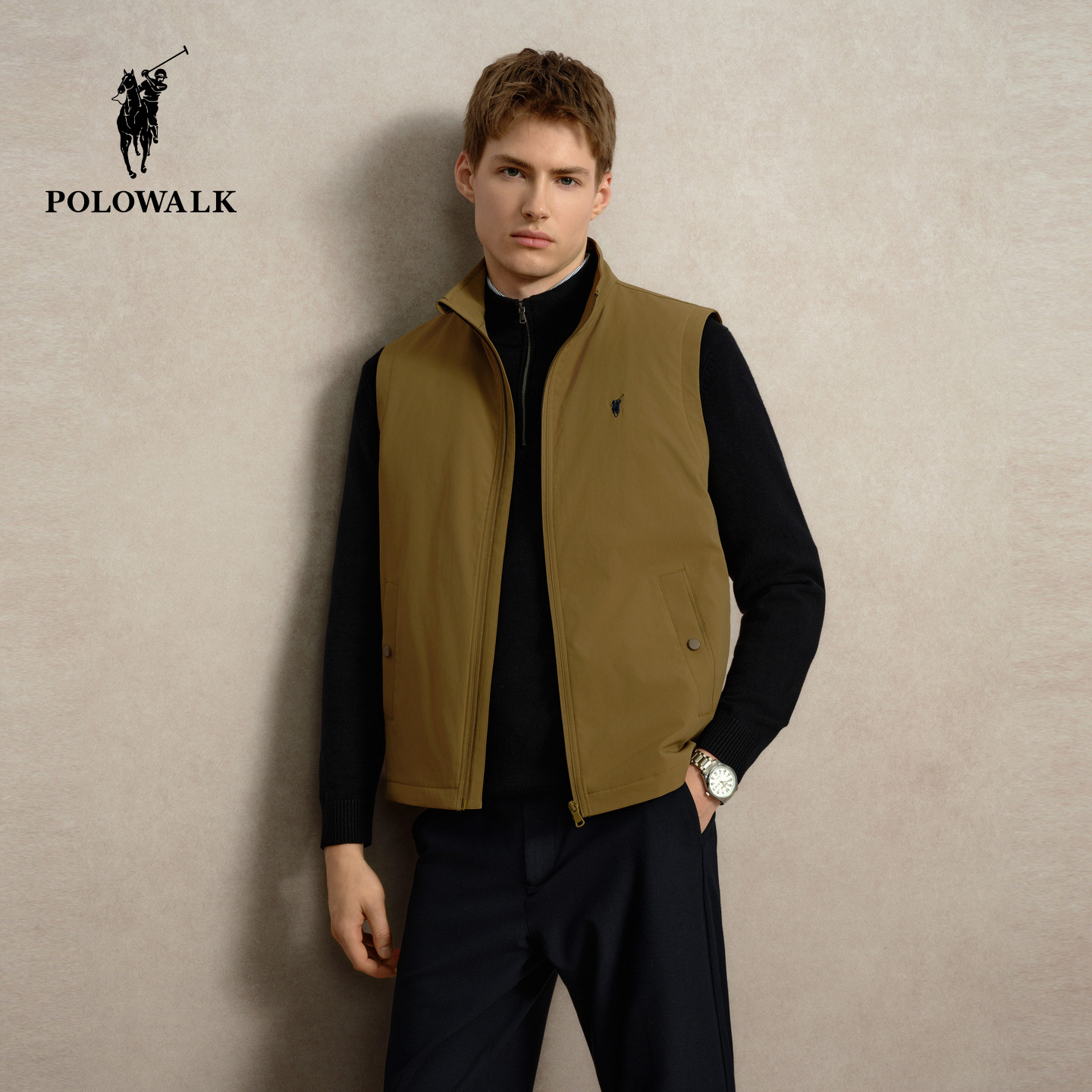 POLOWALK男士冬季新品休闲马甲