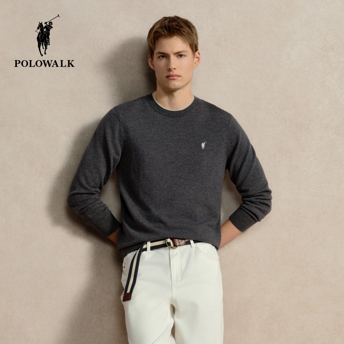 POLOWALK冬季新品男士羊毛衫