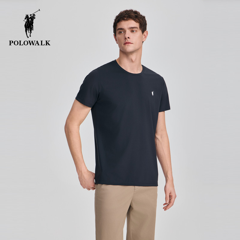 [特惠]【3A抗菌 凉感】POLOWALK男式短袖圆领T恤简约百搭T
