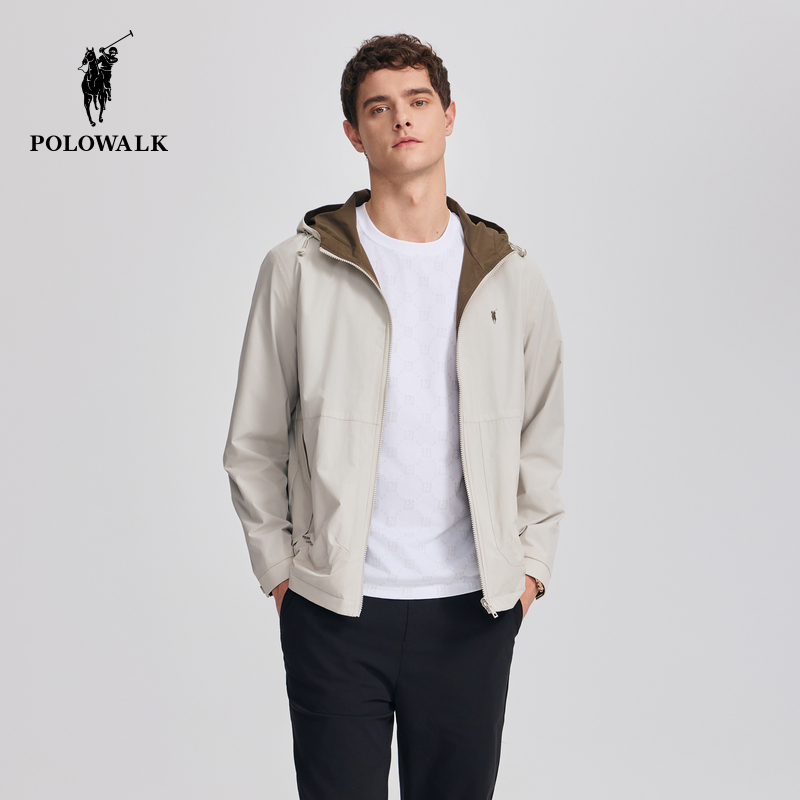 【双面穿】POLOWALK男式茄克25秋季新品通勤户外外套运动休闲上衣